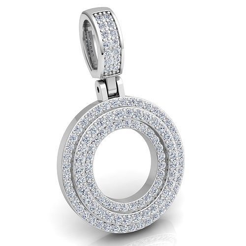 Alphabet Latter O Diamond Pendent 3d Model print 3D print model