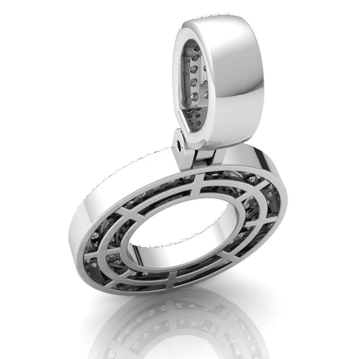 Alphabet Latter O Diamond Pendent 3d Model print 3D print model_9