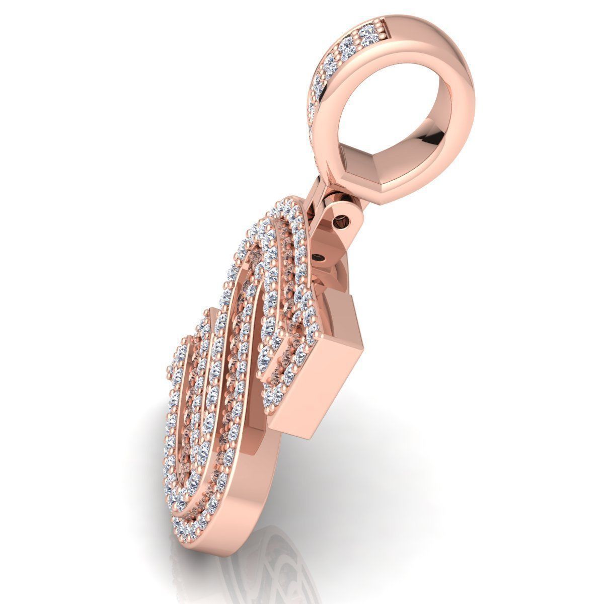 Alphabet Latter S Diamond Pendent 3d Model print 3D print model_11