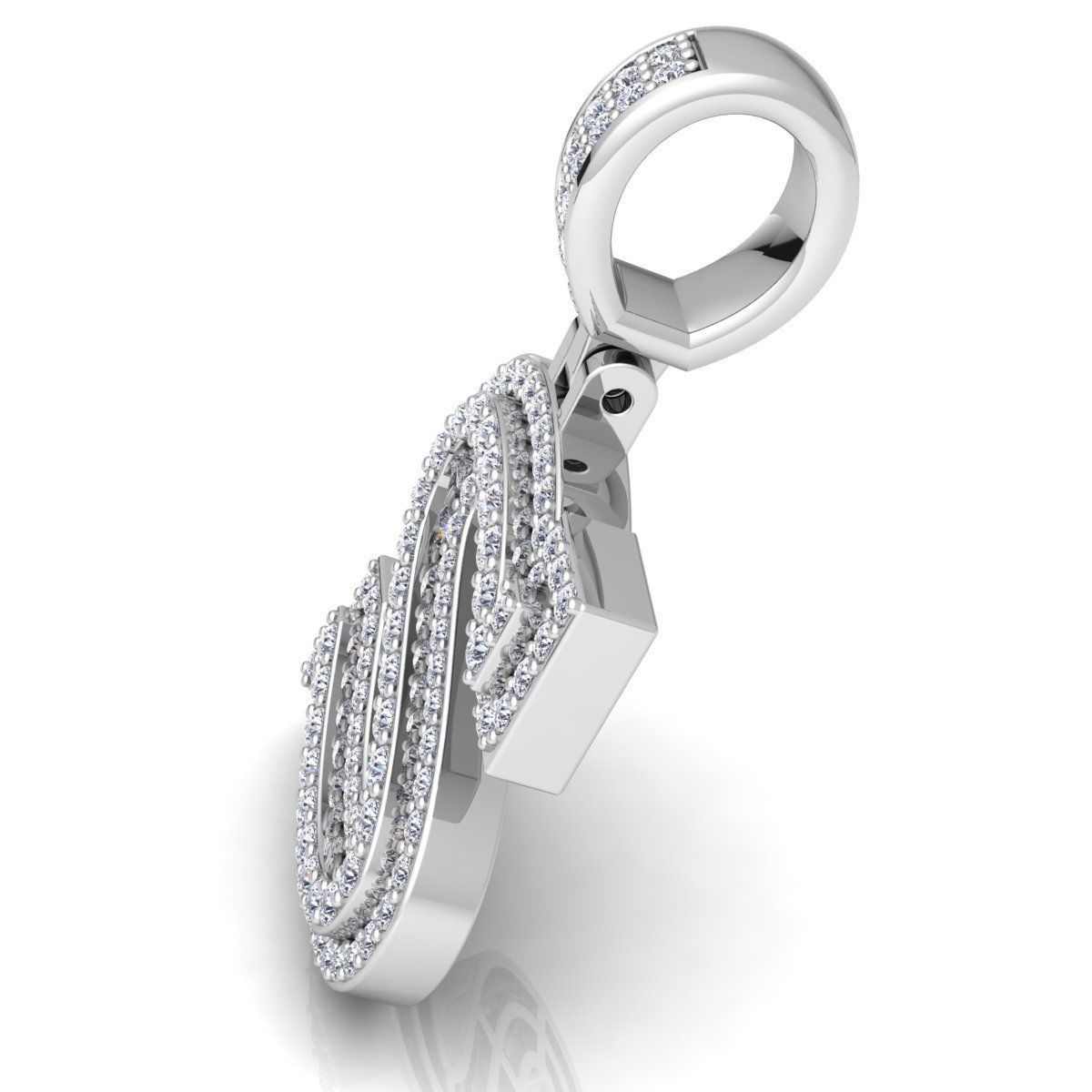 Alphabet Latter S Diamond Pendent 3d Model print 3D print model_12