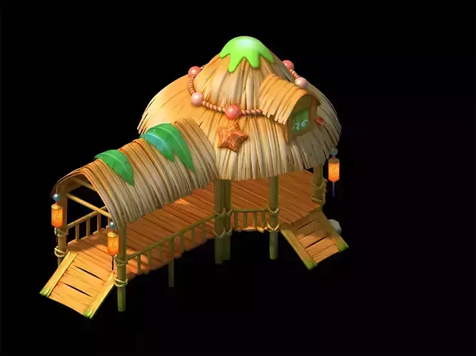 beach room thatched cottage