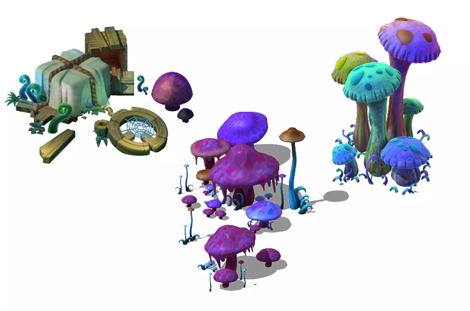 poisonous mushrooms 3D model
