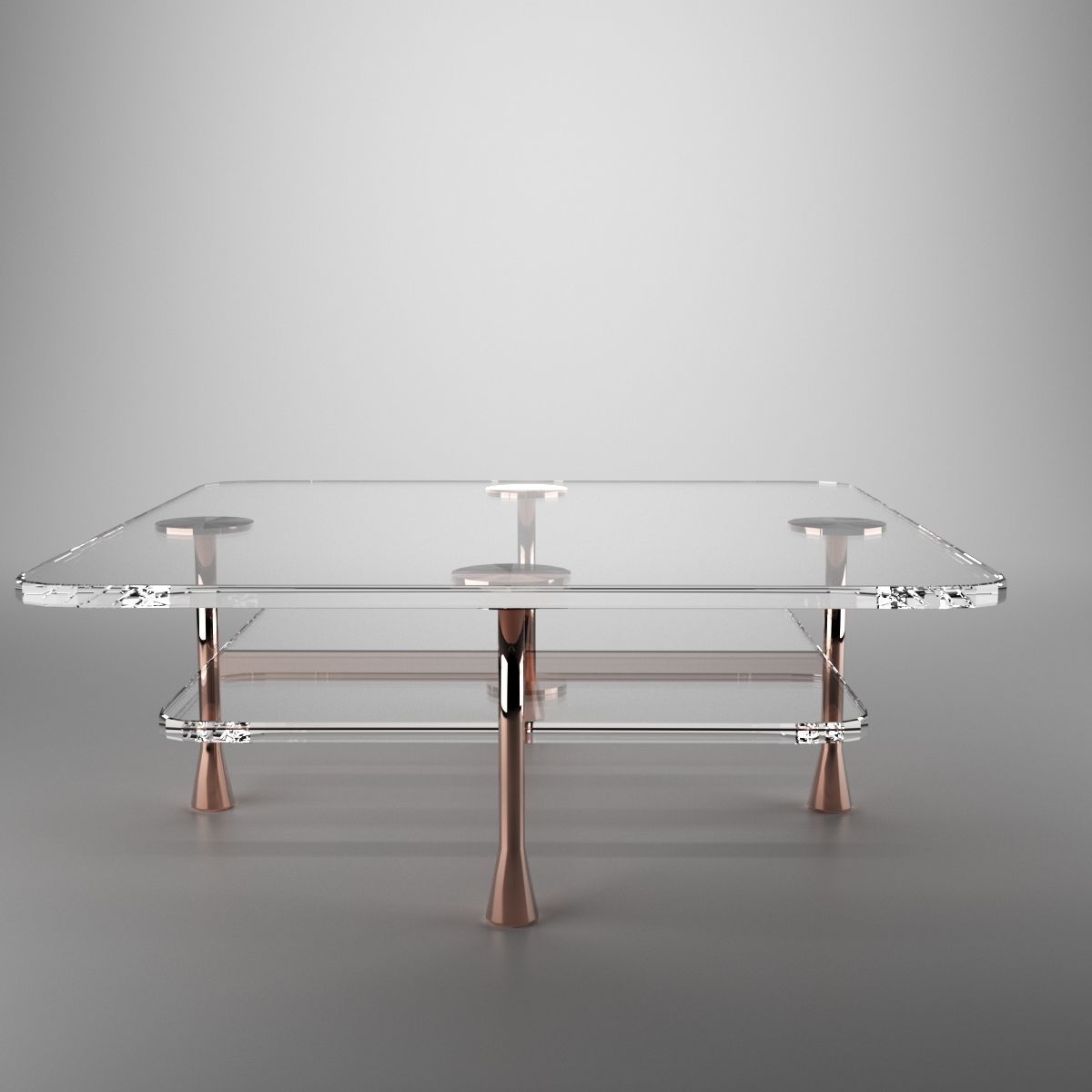 Davinci Square Table Low-poly 3D model_1