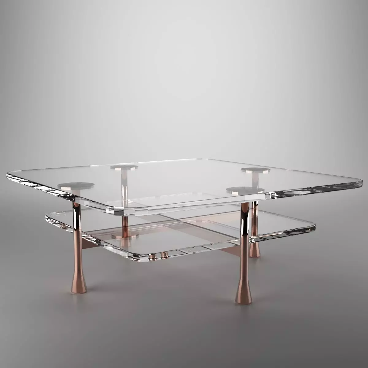 Davinci Square Table Low-poly 3D model_0