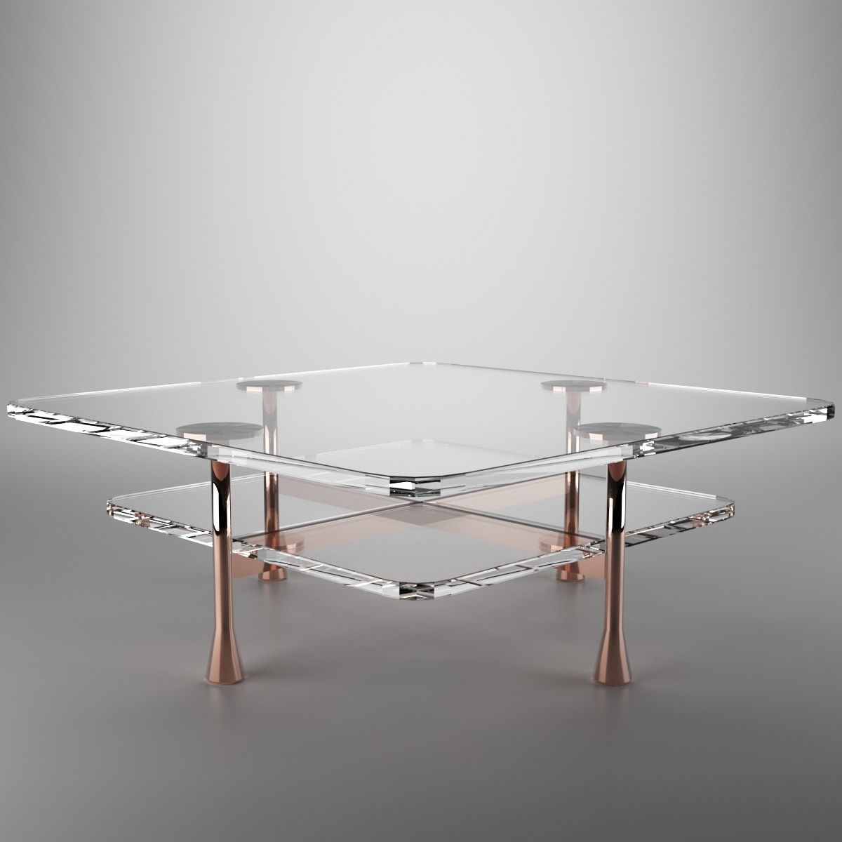 Davinci Square Table Low-poly 3D model_2