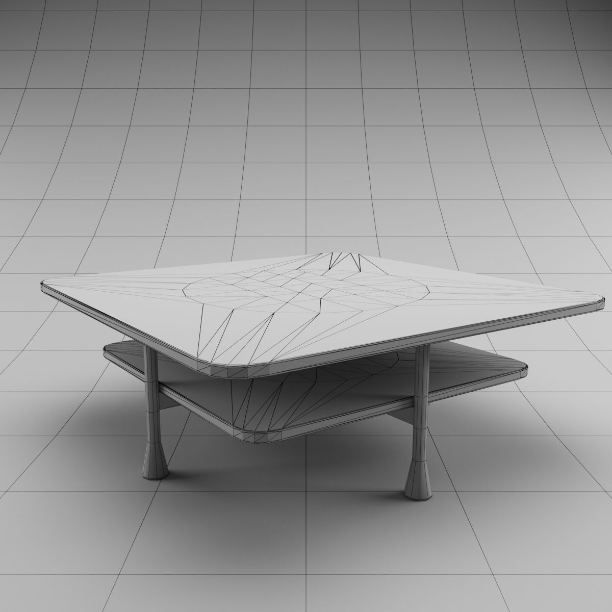 Davinci Square Table Low-poly 3D model_4