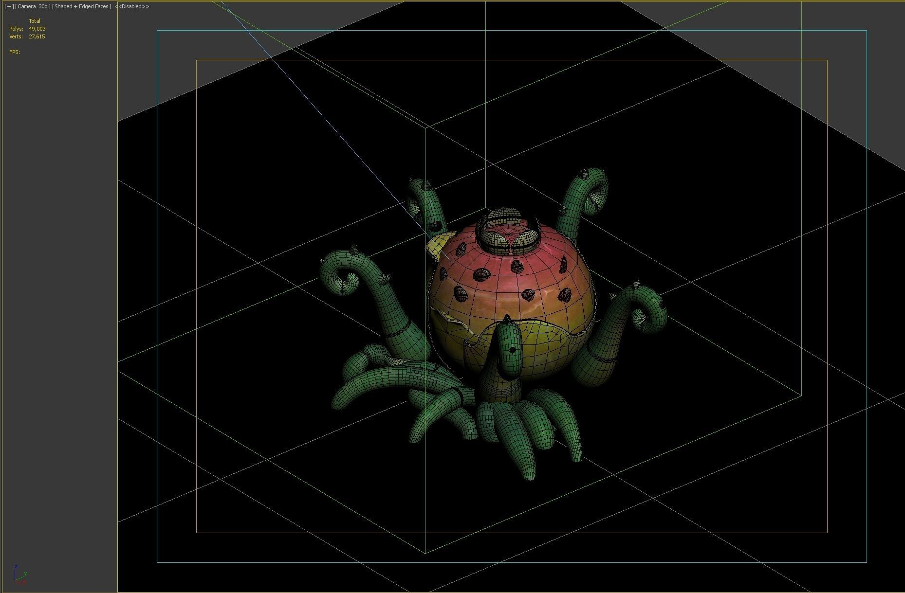 strange Flower game model 3D model_6