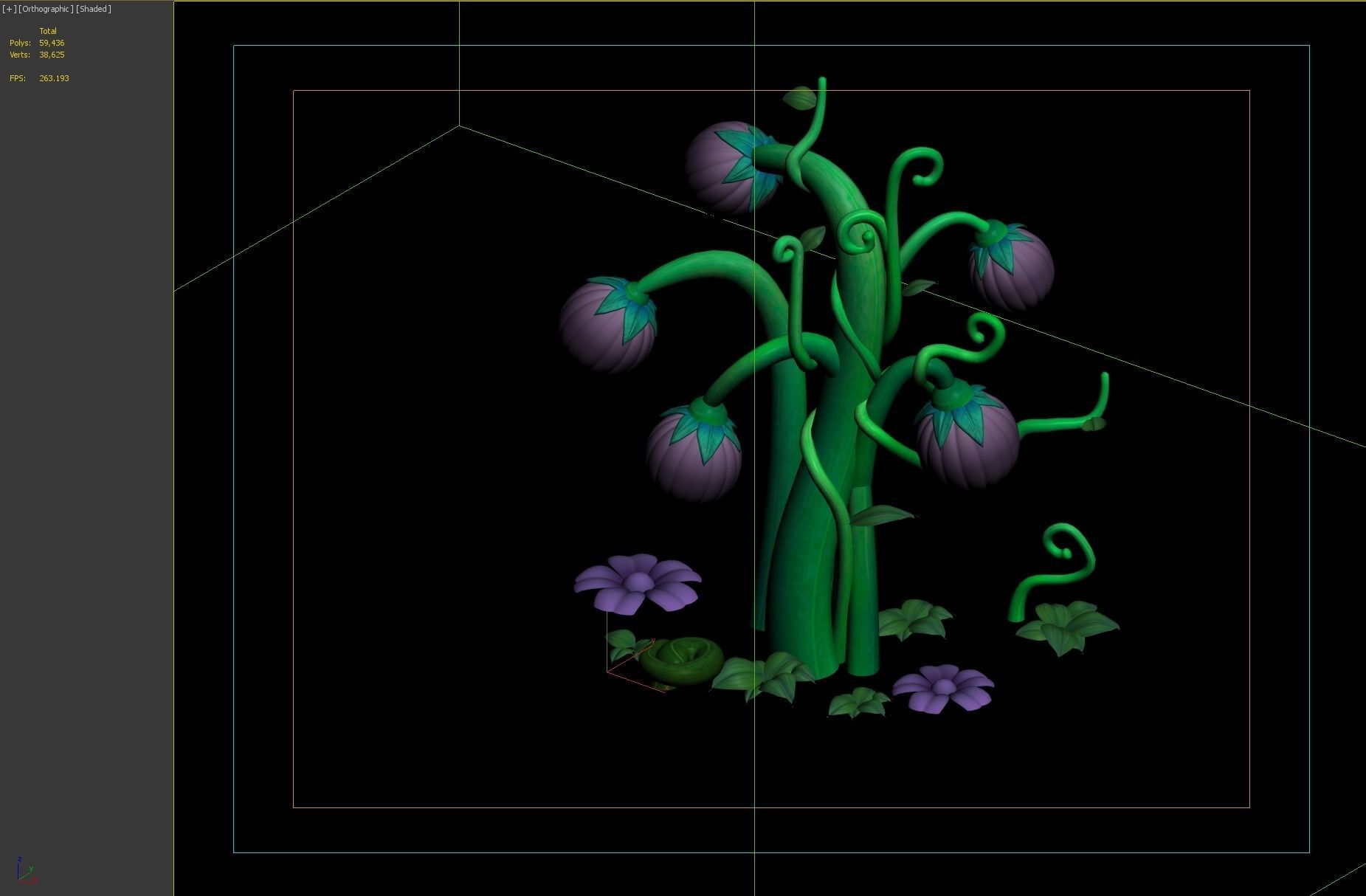 strange Flower game model 3D model_3