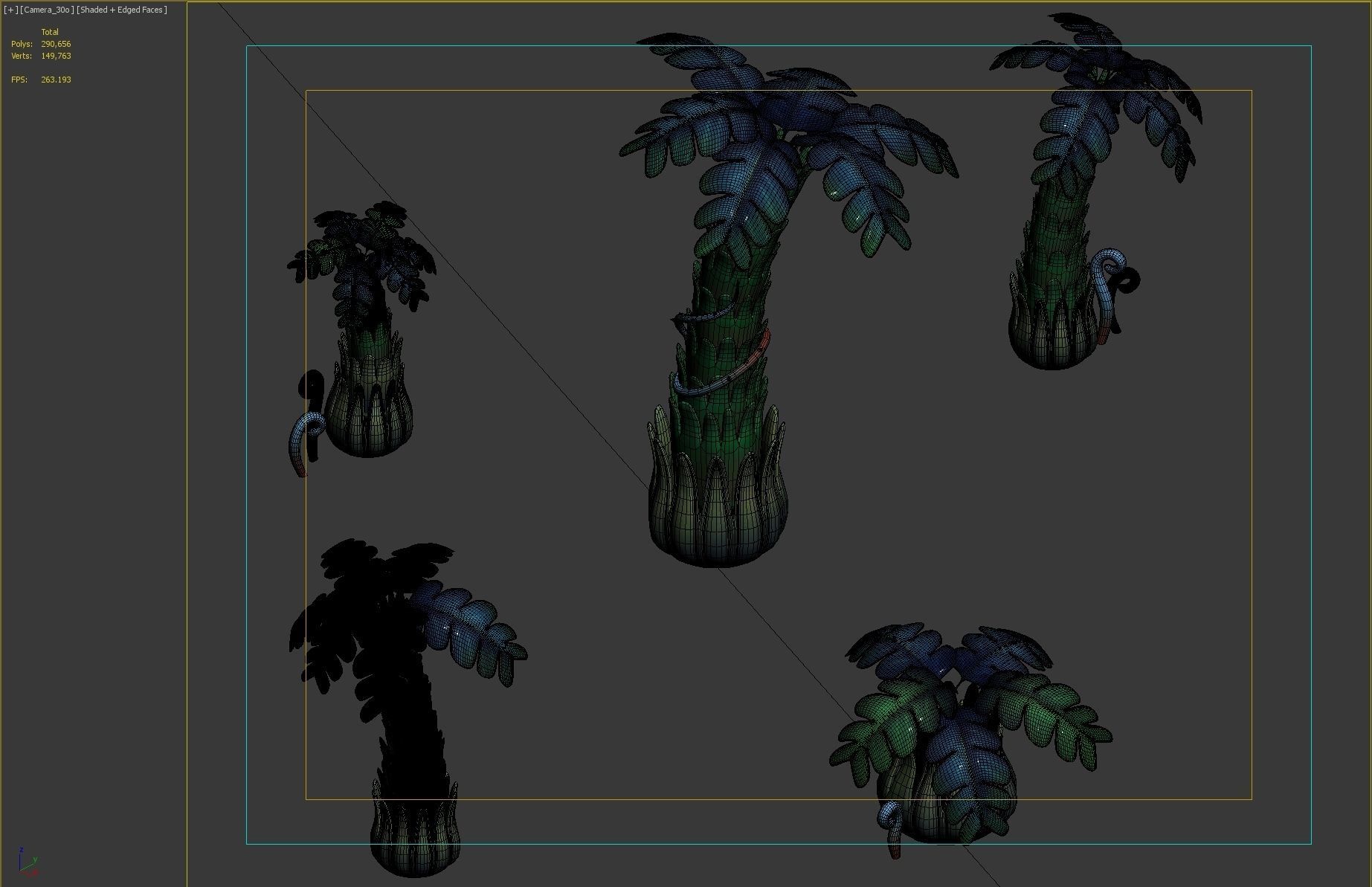 strange Flower game model 3D model_2