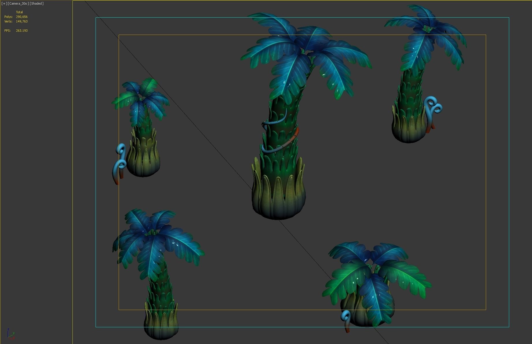 strange Flower game model 3D model_1