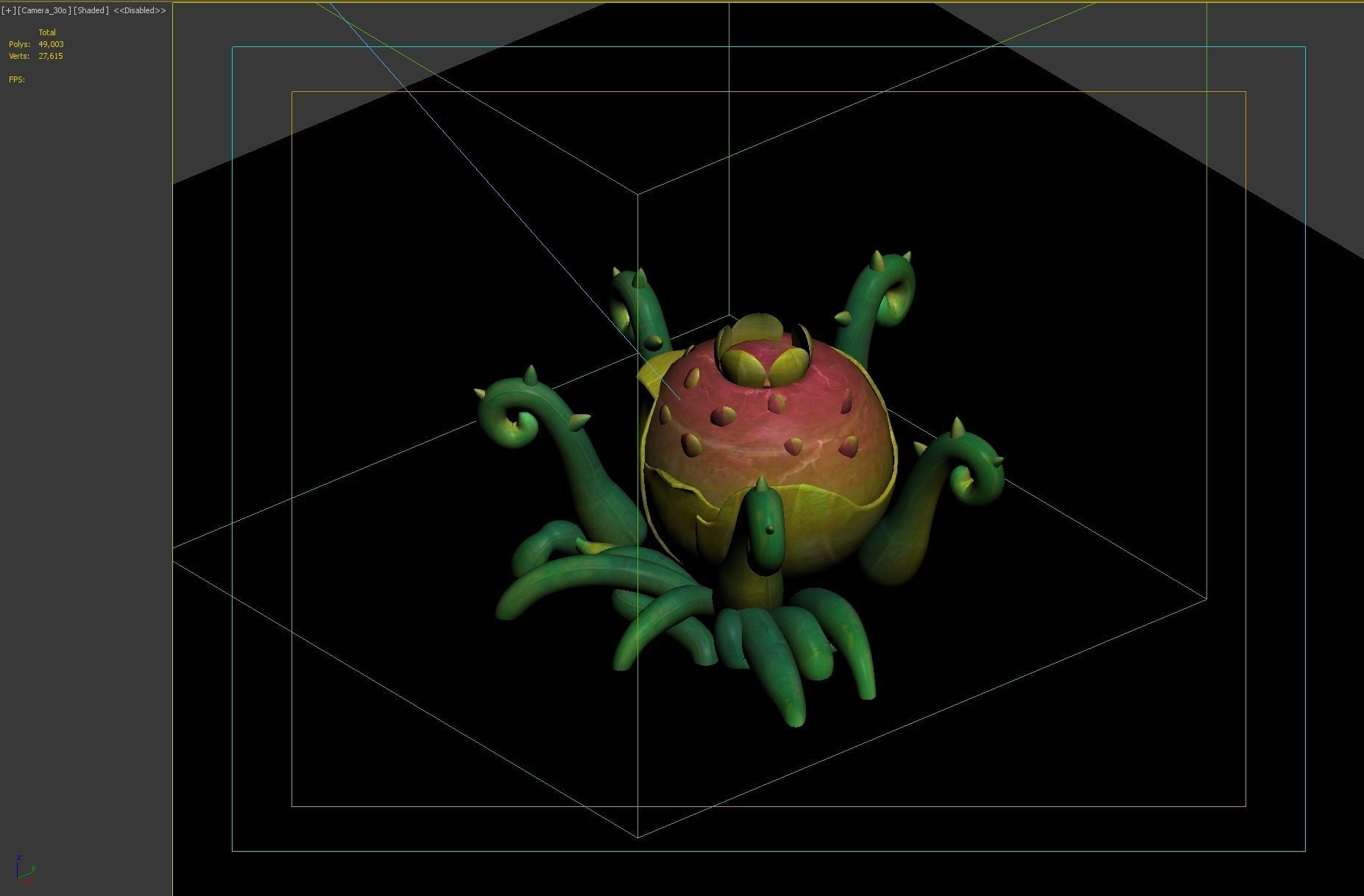 strange Flower game model 3D model_5