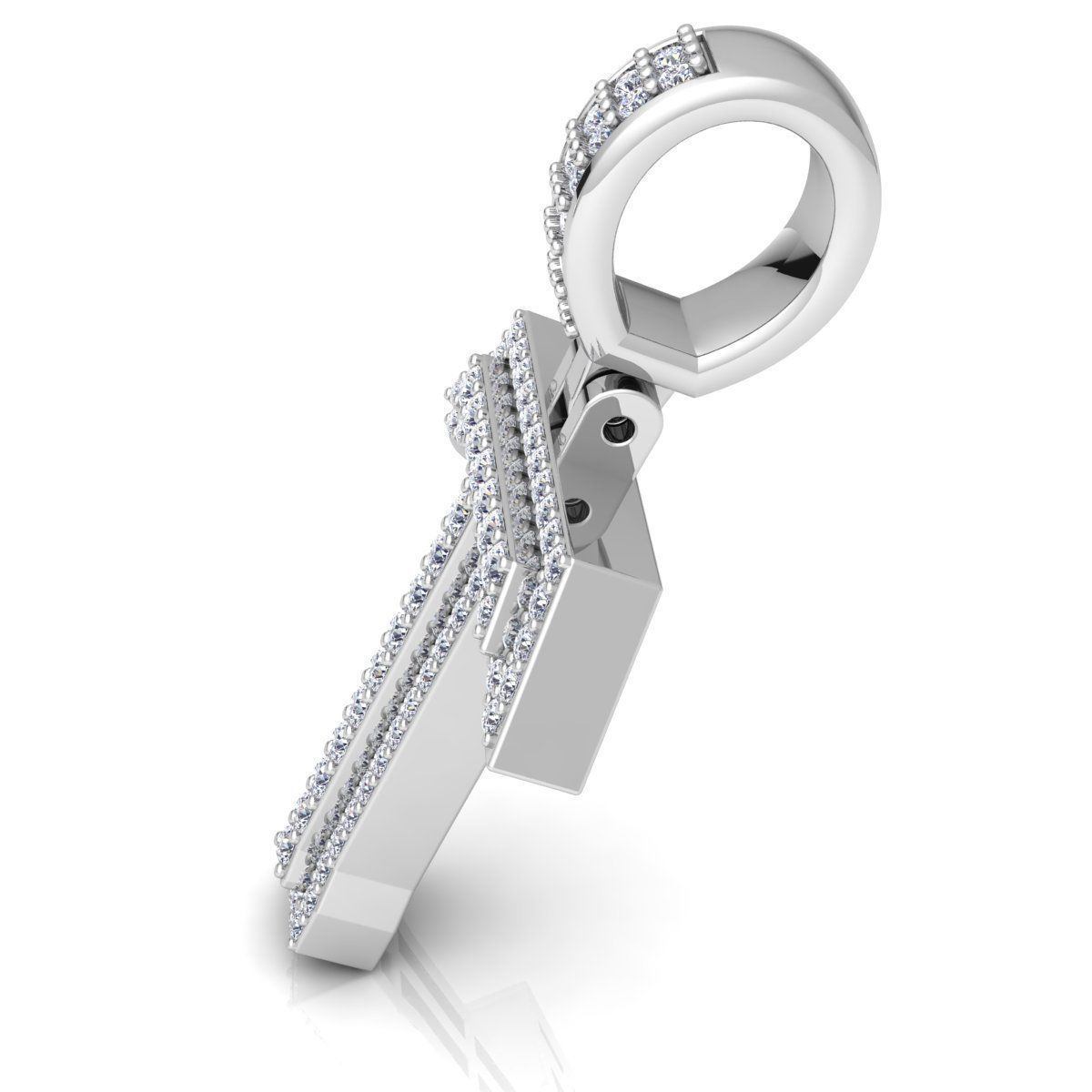 Alphabet Latter T Diamond Pendent 3d Model print 3D print model_12