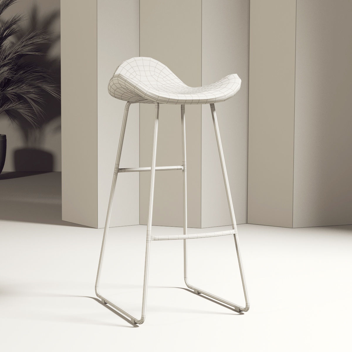 Bar Stool 02 3D model_2
