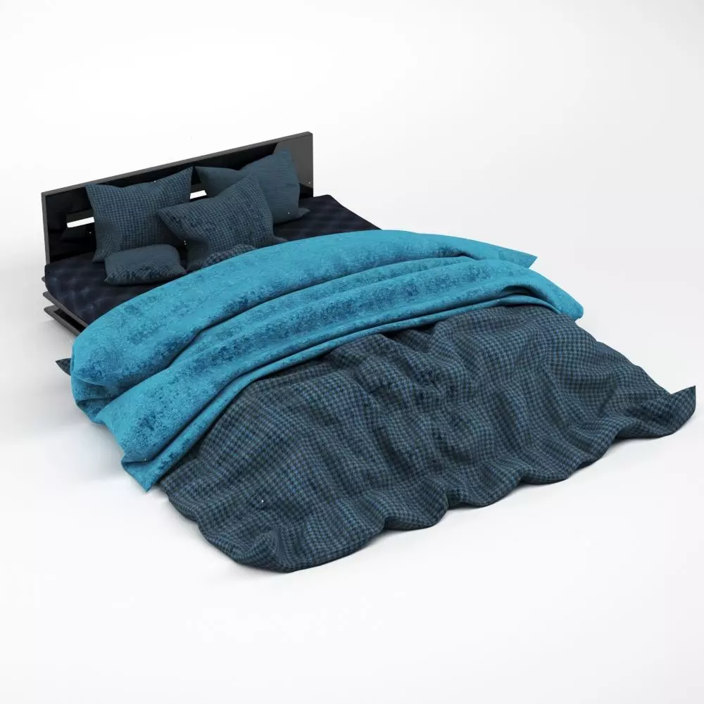 Double bed Free 3D model