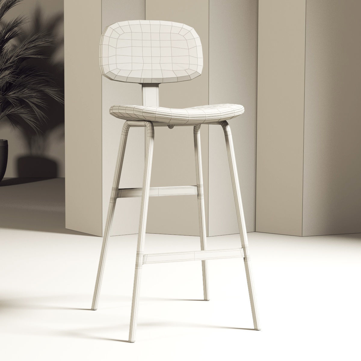 Bar Stool 04 3D model_1