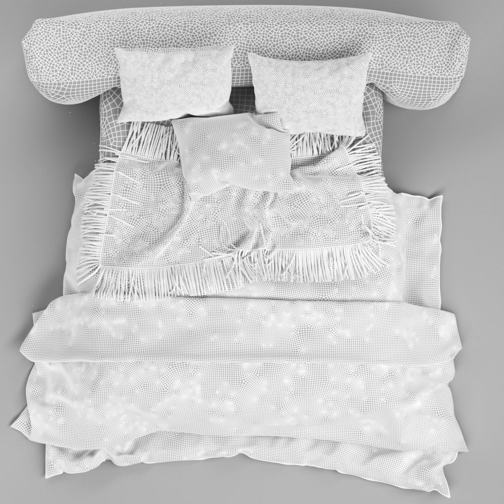 Double Bed  Free 3D model_5