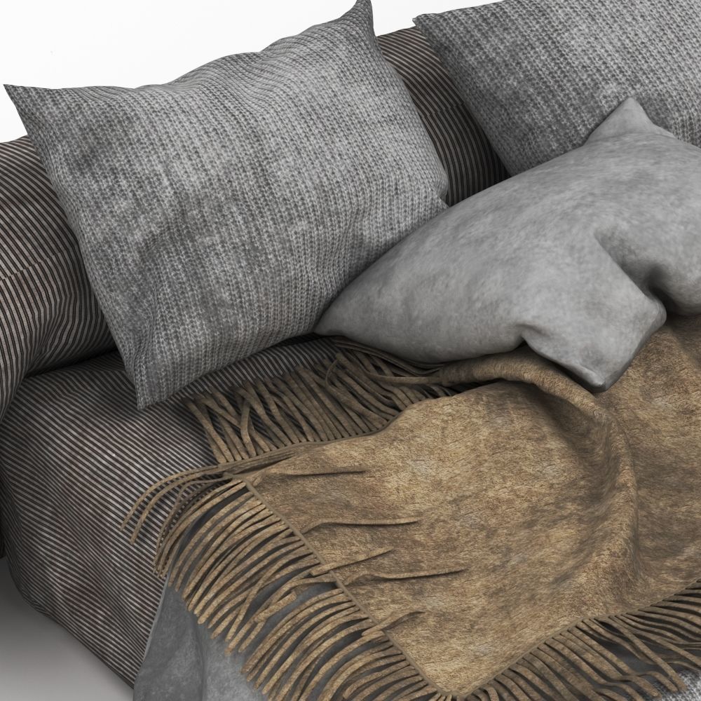 Double Bed  Free 3D model_4