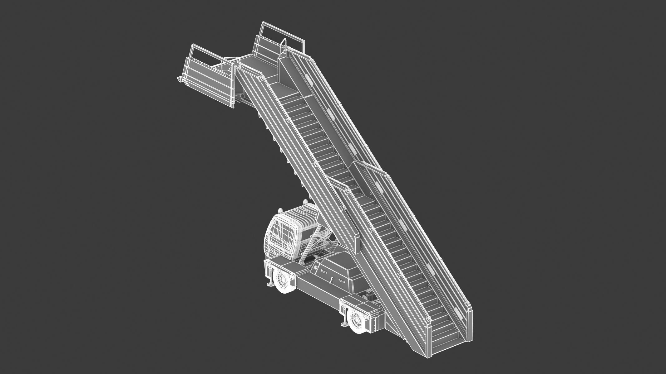 Passenger Steps Car 3D model_24