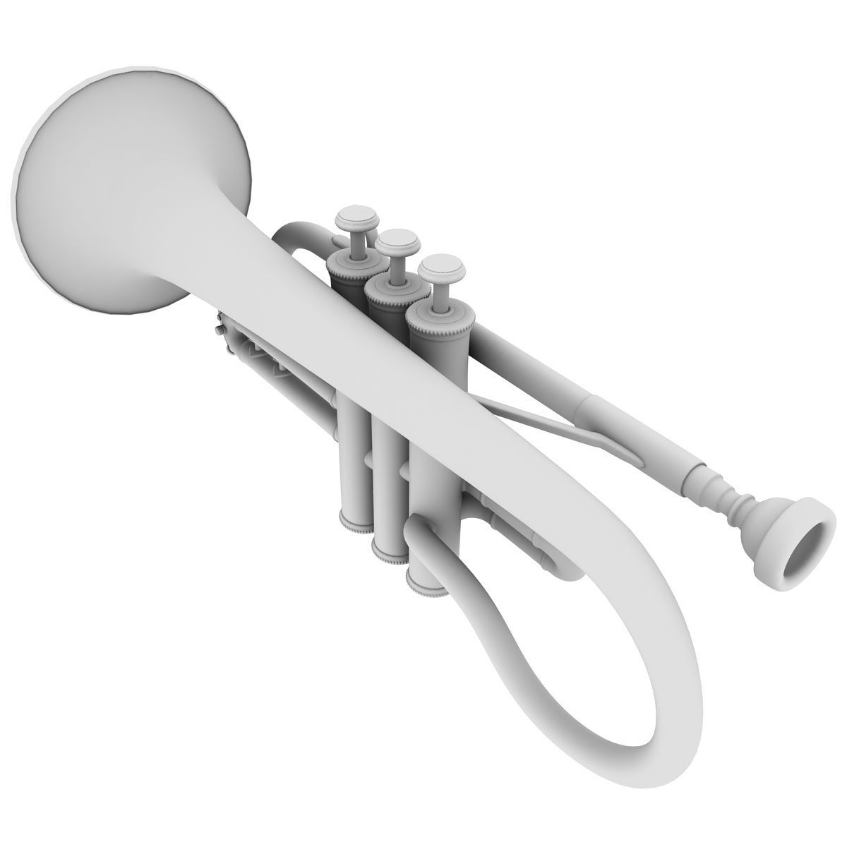 Soprano Cornet 3D model_9