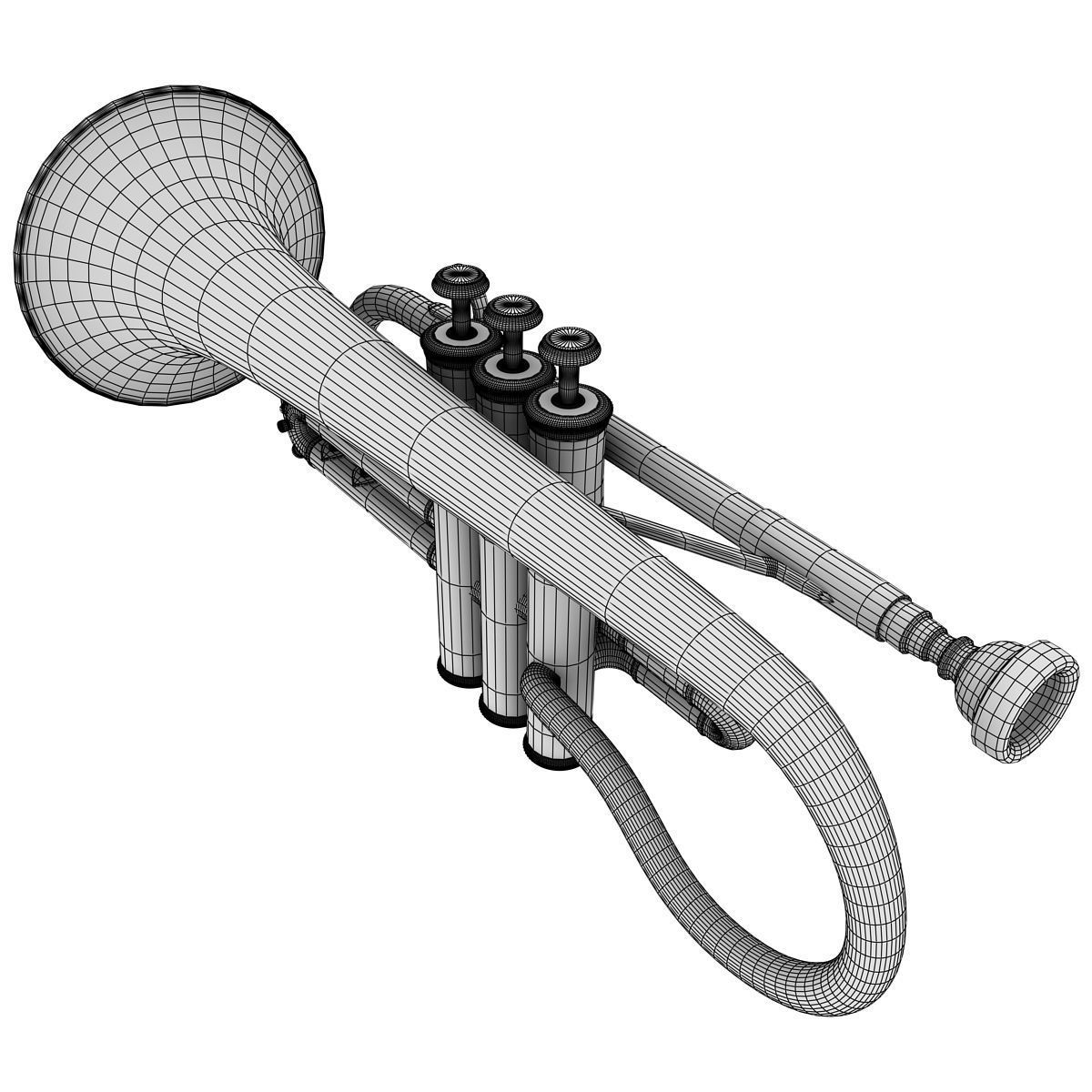 Soprano Cornet 3D model_10