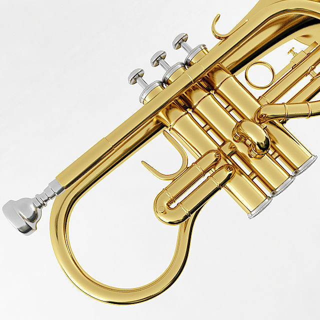Soprano Cornet 3D model_2
