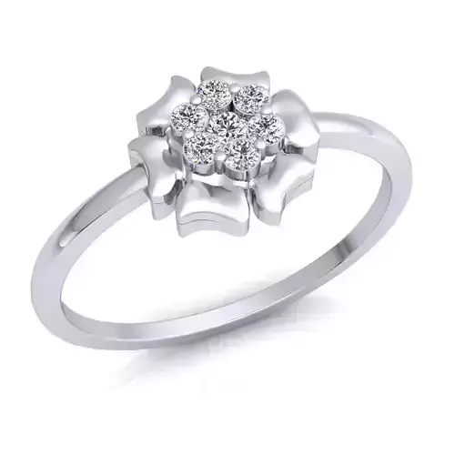 Fancy Woman Diamond Ring 3d Model print 