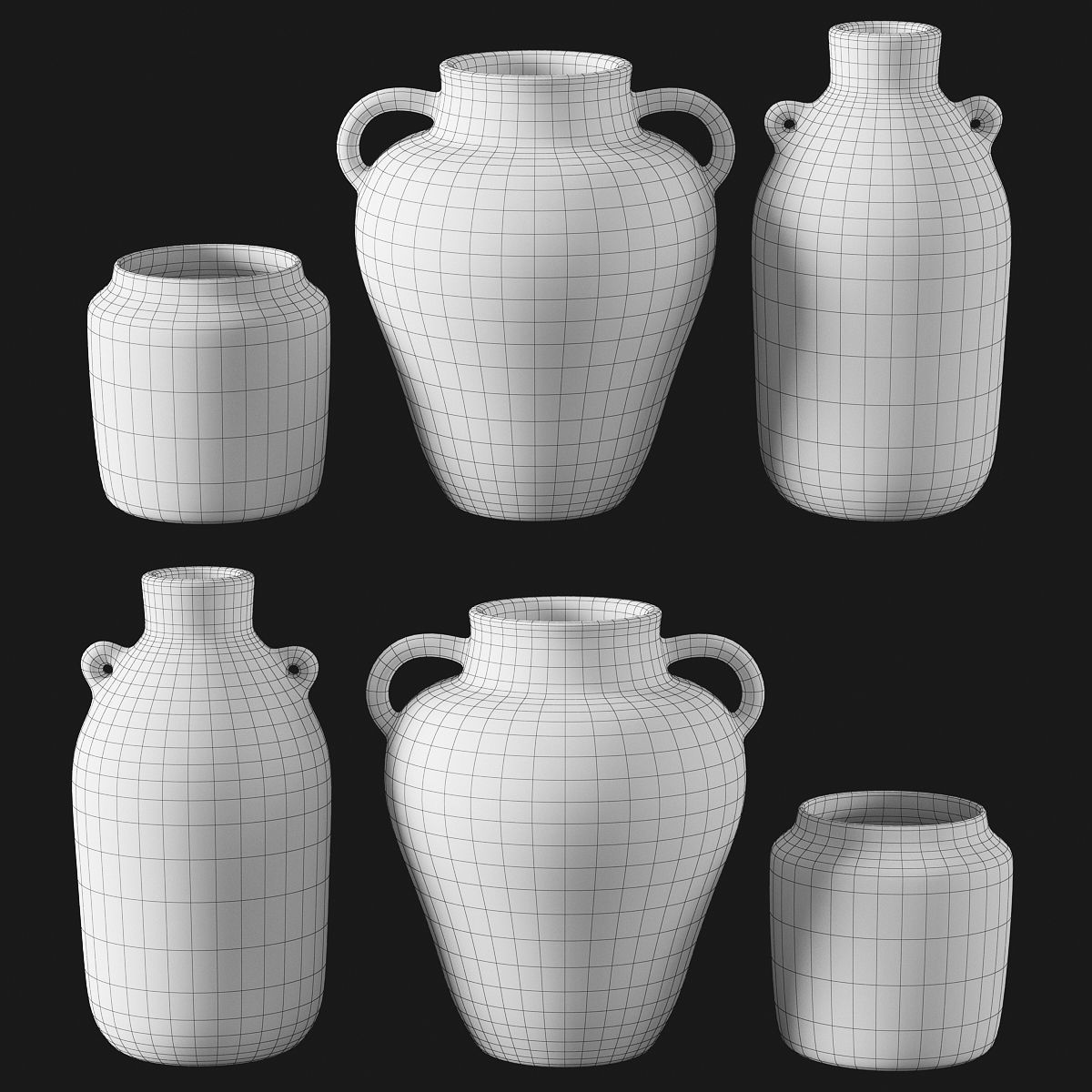 Set of vases by Daphne Christoforou 3D model_5