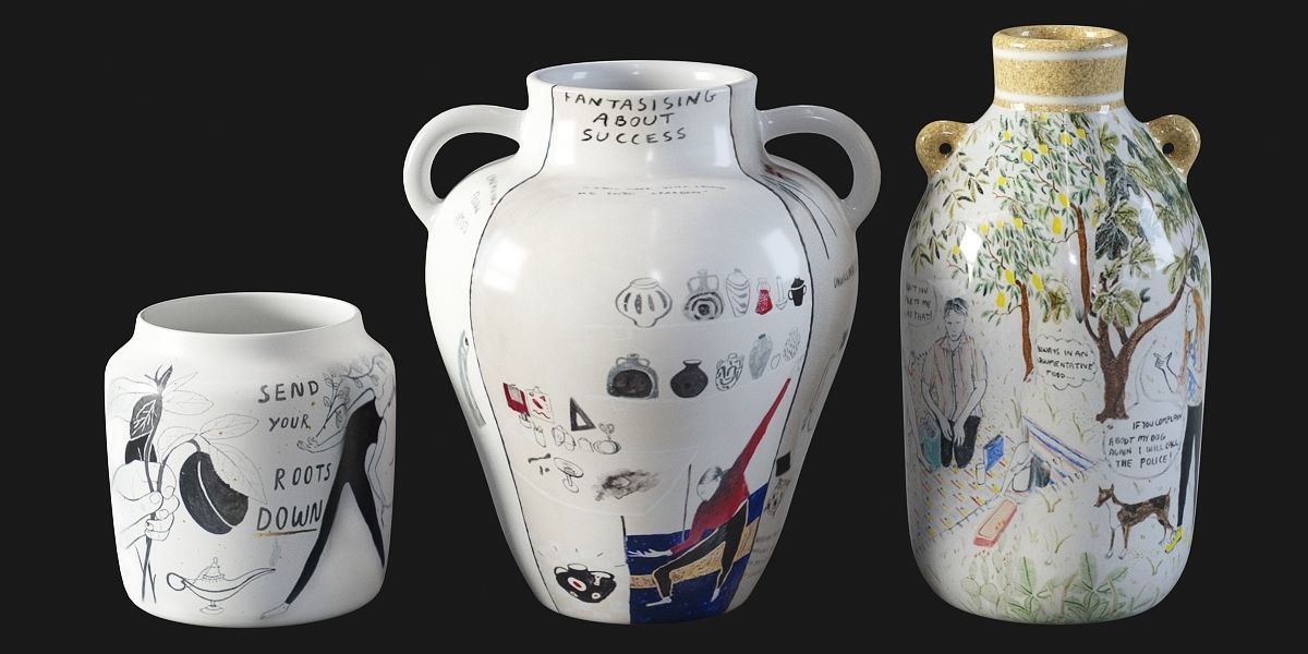Set of vases by Daphne Christoforou 3D model_2
