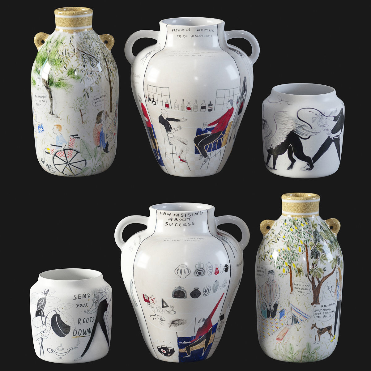 Set of vases by Daphne Christoforou 3D model_1