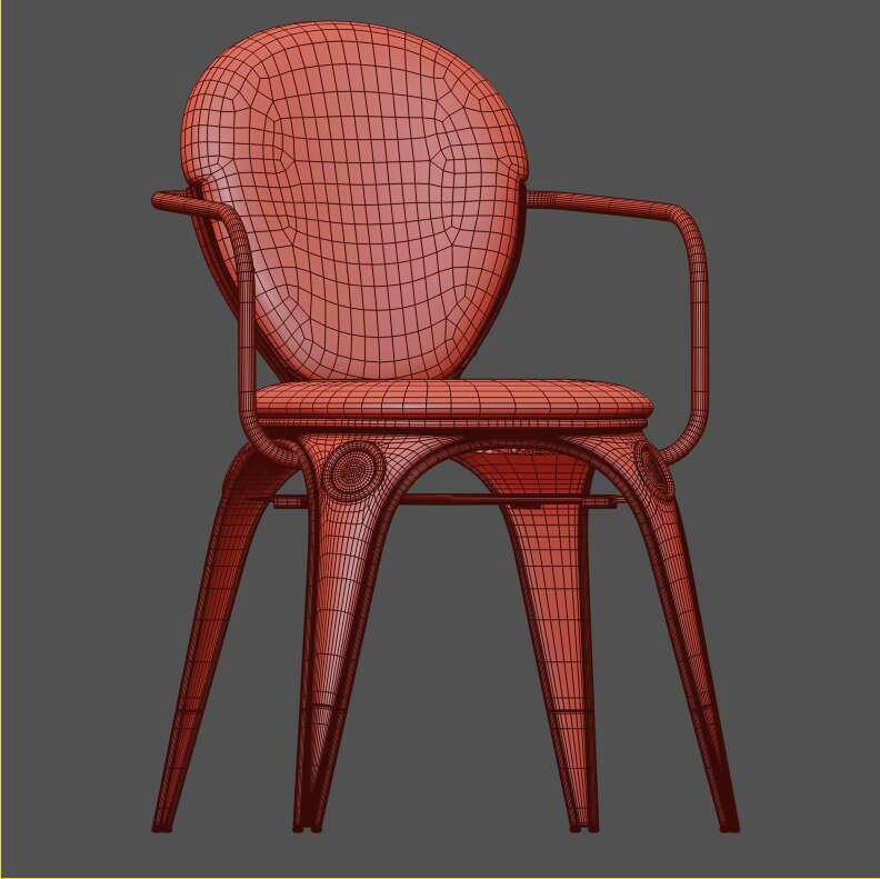 Armchair 05 3D model_1