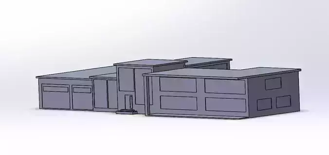 Modern and minimalist 3D house