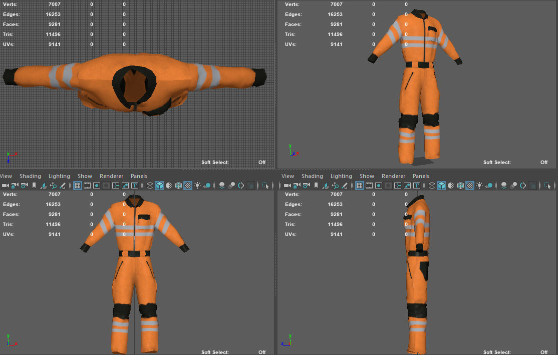 Safety Workwear Low-poly 3D model_7