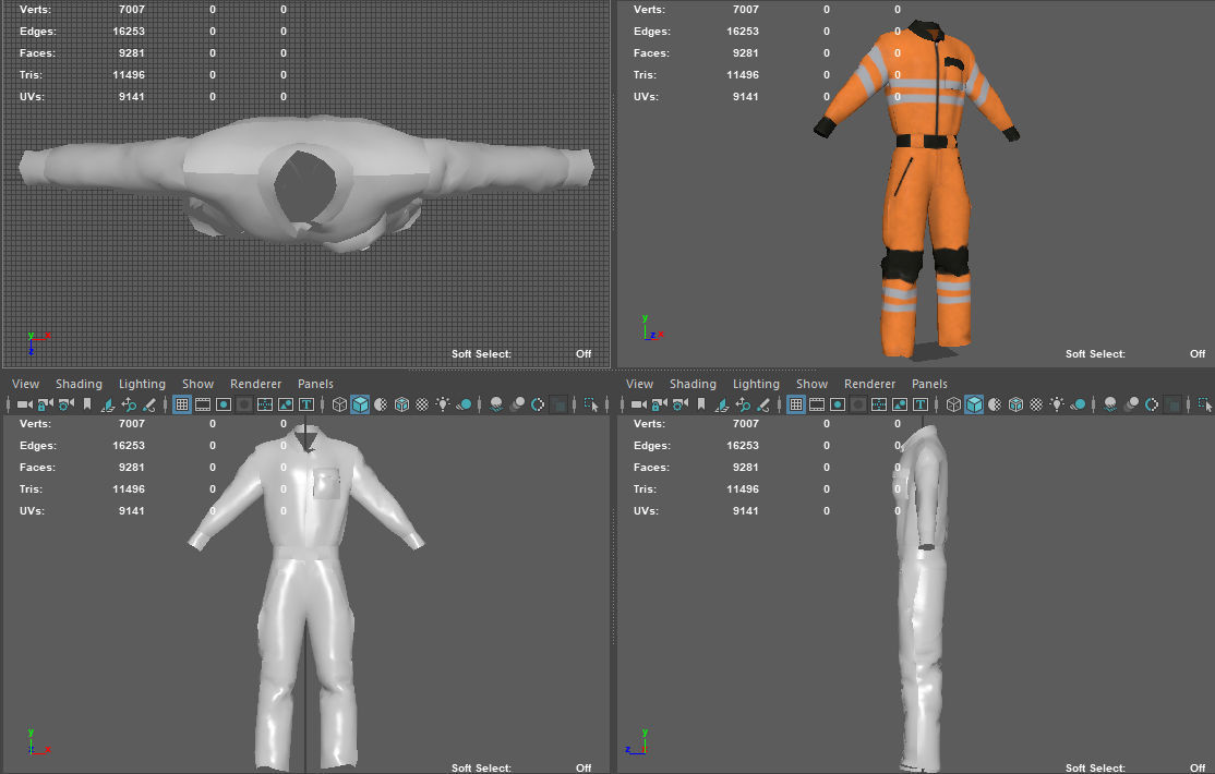 Safety Workwear Low-poly 3D model_6