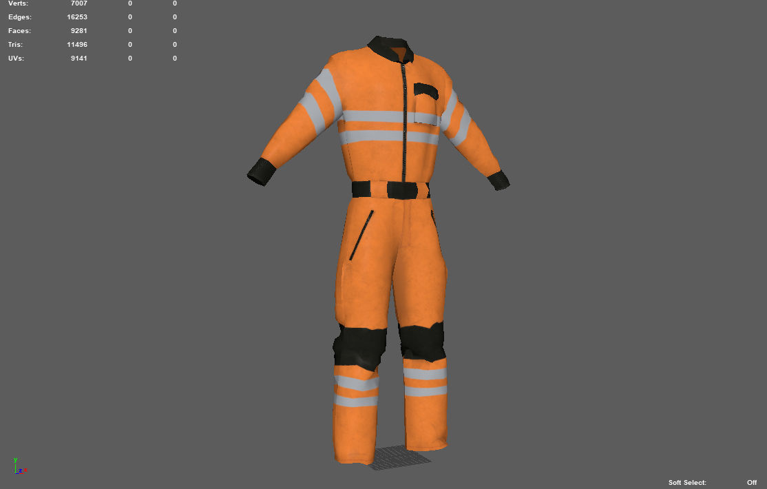 Safety Workwear Low-poly 3D model_3