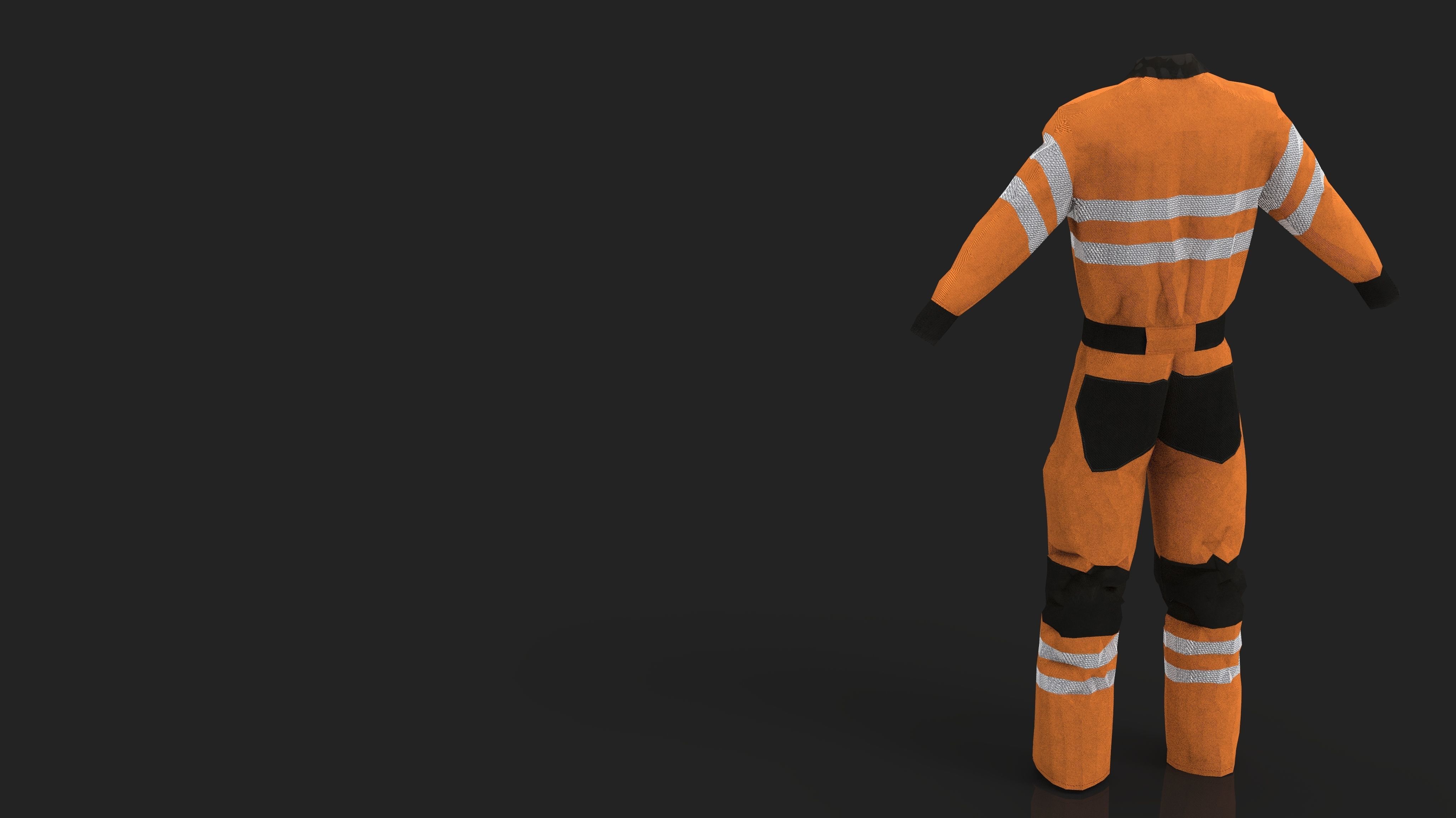 Safety Workwear Low-poly 3D model_10