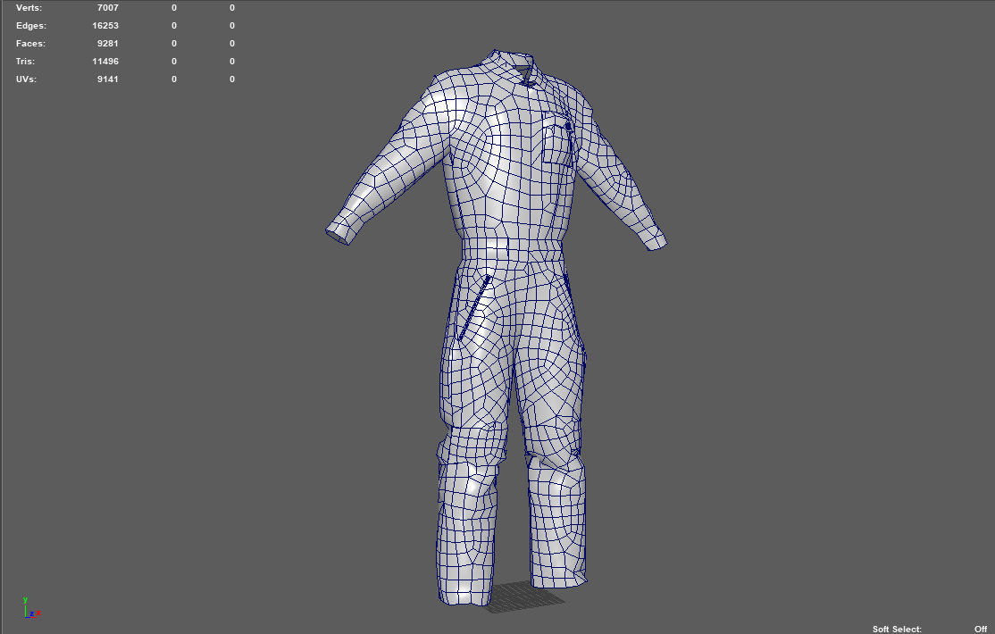 Safety Workwear Low-poly 3D model_5