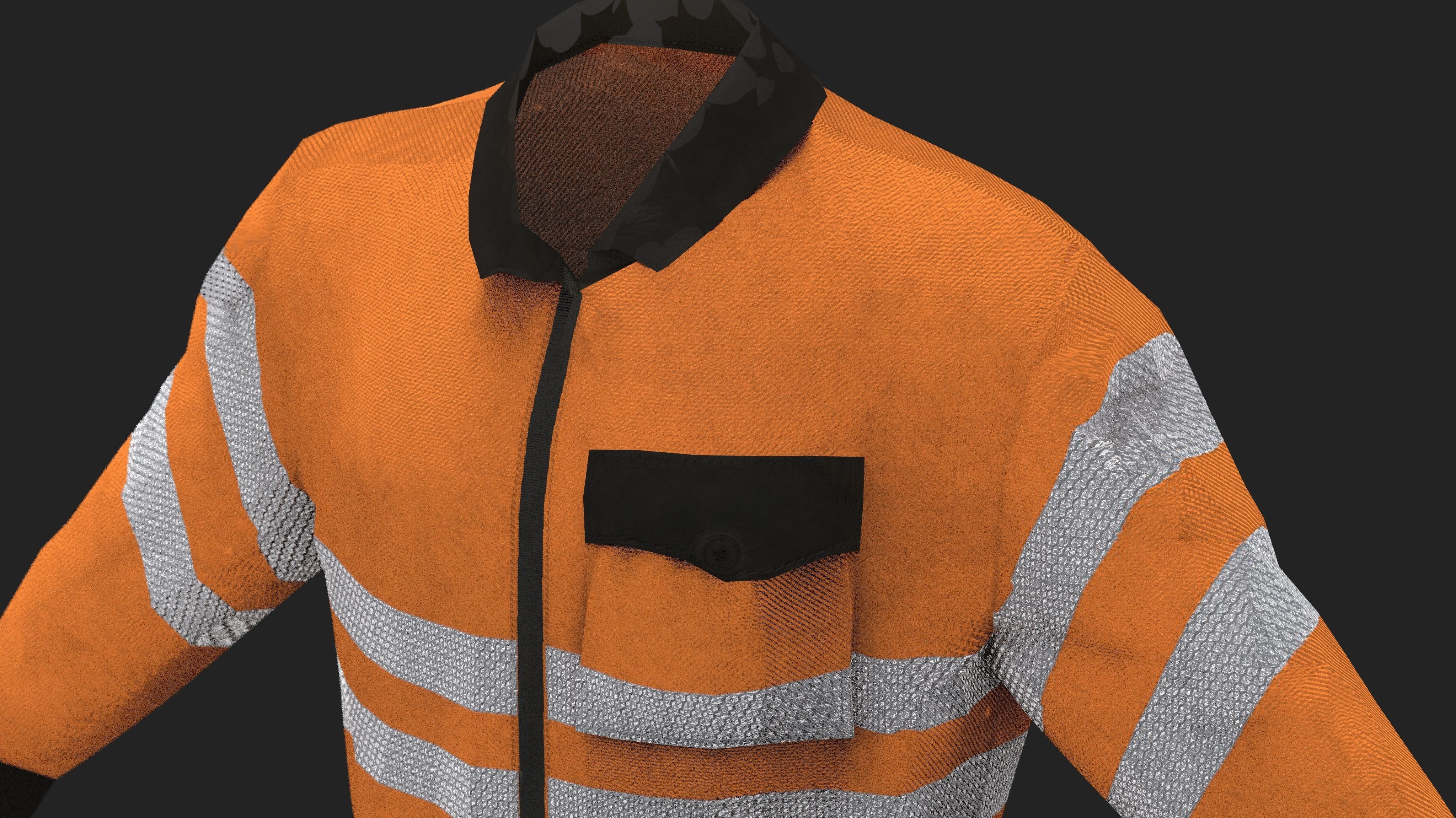 Safety Workwear Low-poly 3D model_8