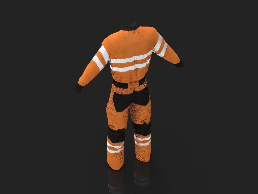 Safety Workwear Low-poly 3D model_16