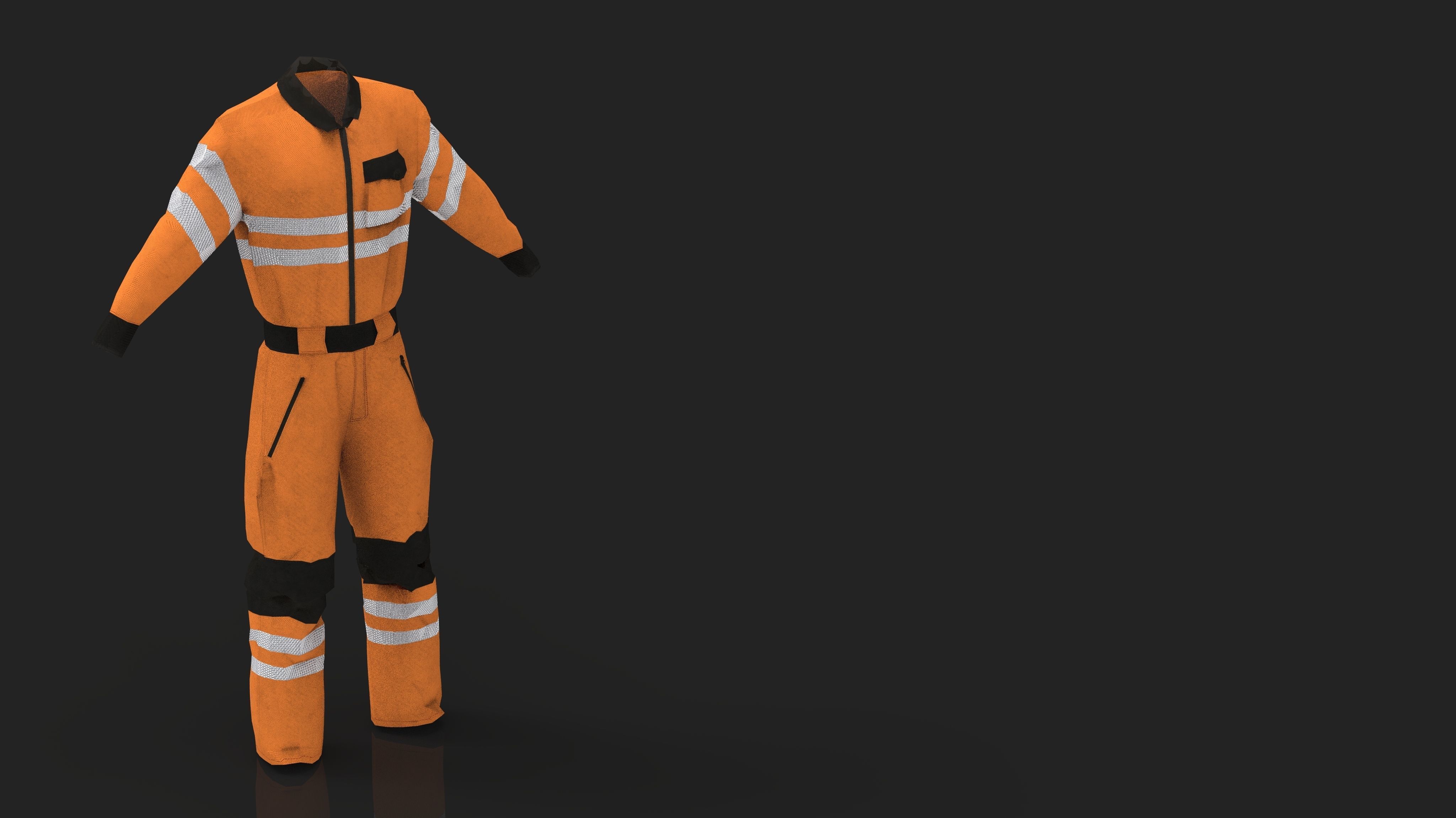 Safety Workwear Low-poly 3D model_11