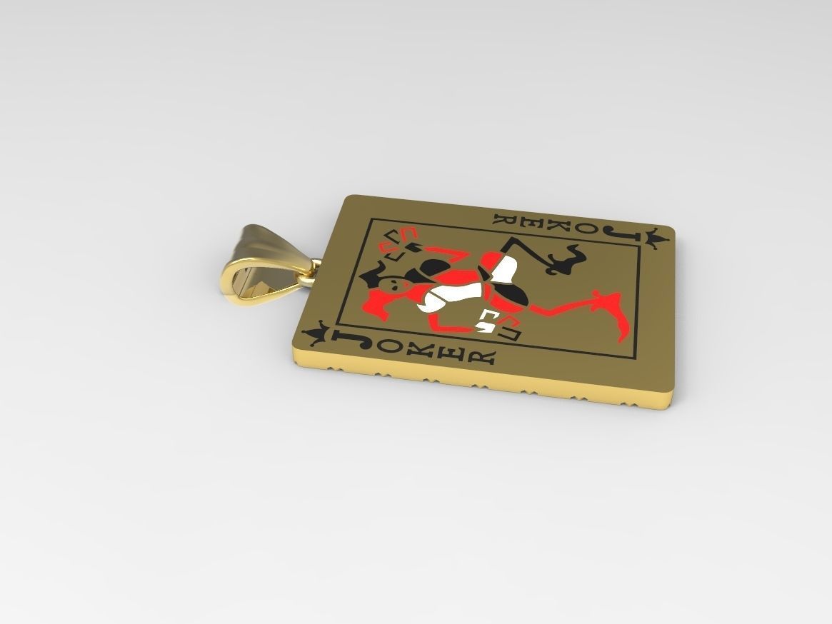 Joker playing card 3D print model_3