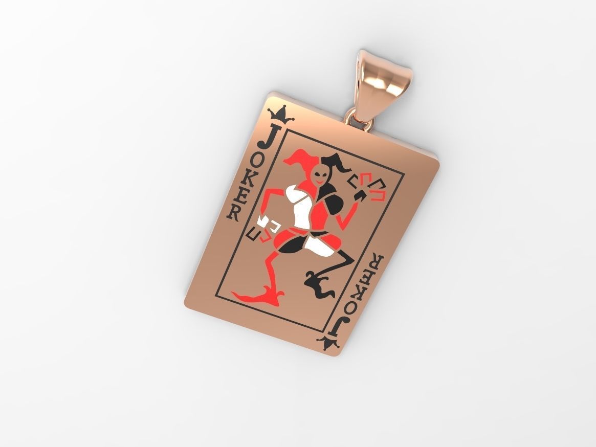 Joker playing card 3D print model_5