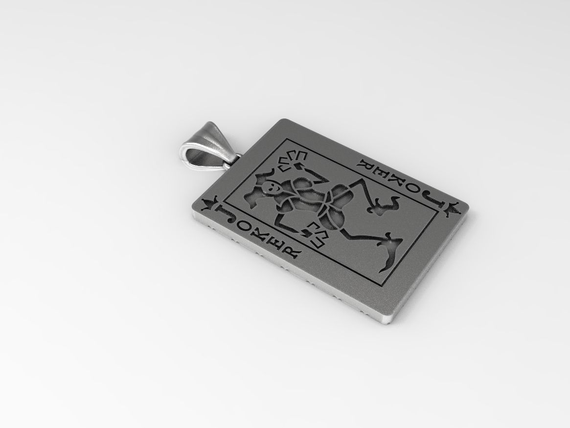 Joker playing card 3D print model_2