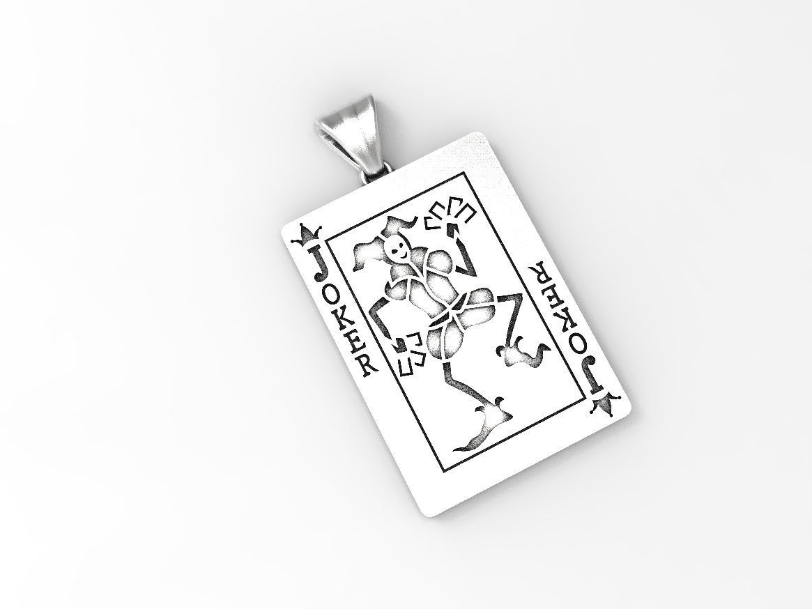 Joker playing card 3D print model_1