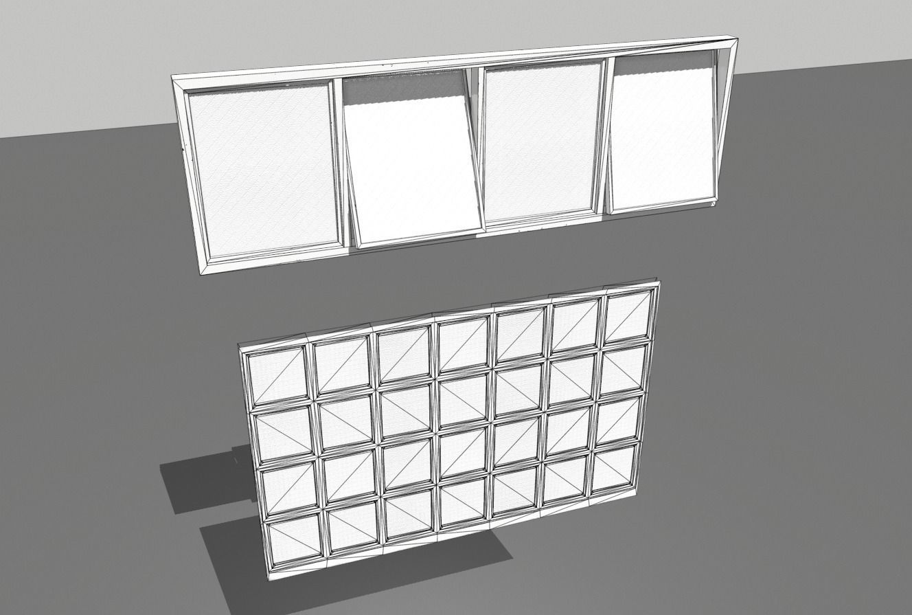 Factory windows pack 1 Low-poly 3D model_20