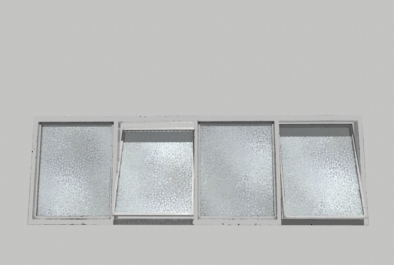 Factory windows pack 1 Low-poly 3D model_15
