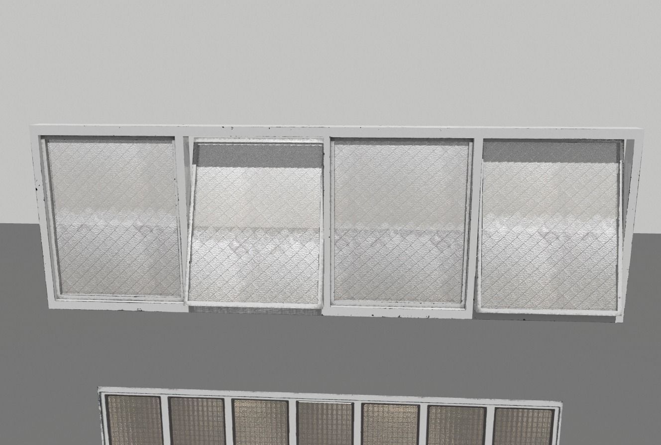 Factory windows pack 1 Low-poly 3D model_7