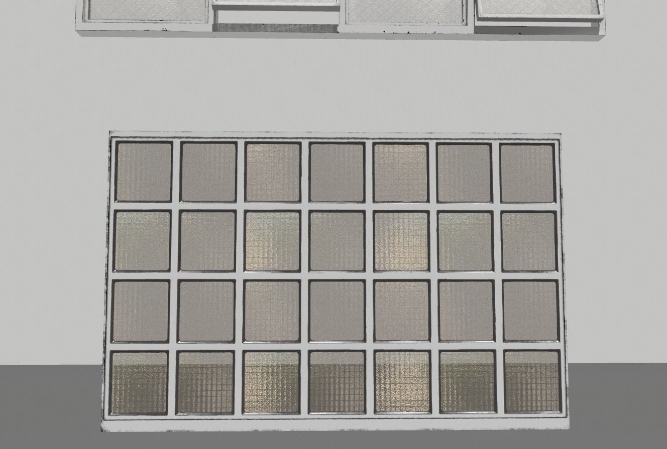 Factory windows pack 1 Low-poly 3D model_6