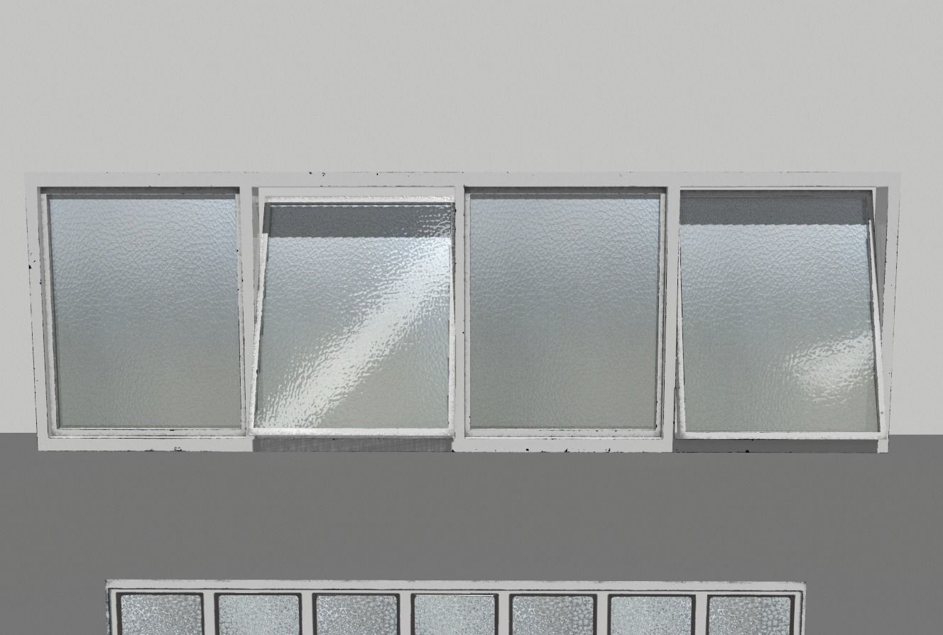 Factory windows pack 1 Low-poly 3D model_19