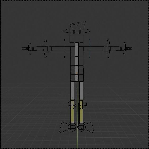 character cube rigged Low-poly 3D model_5