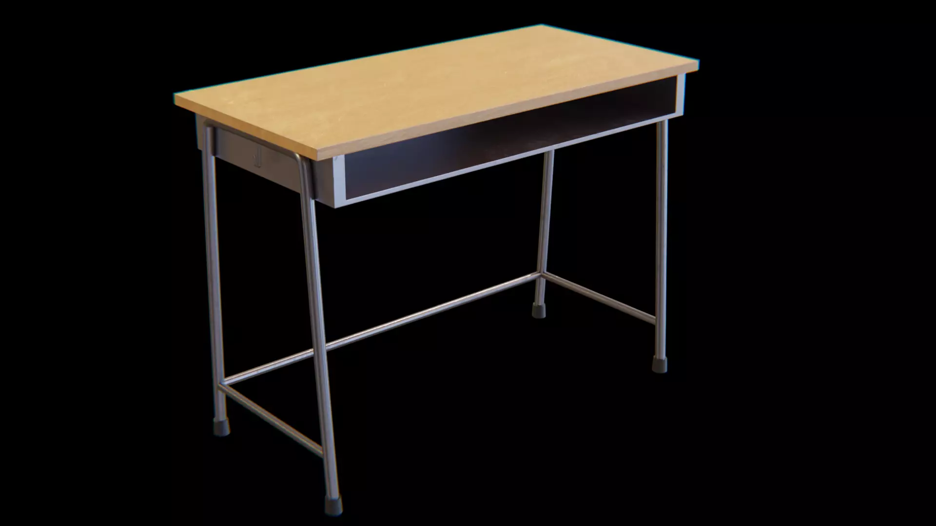 School-desk school desk Low-poly 3D model